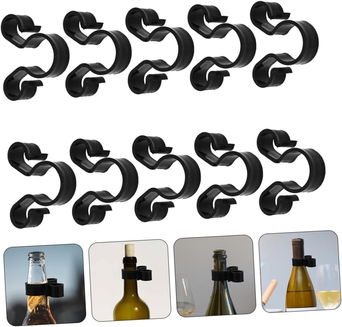 40pcs Dual Slot Candle Holder Safety Clips for Bottles and Wine