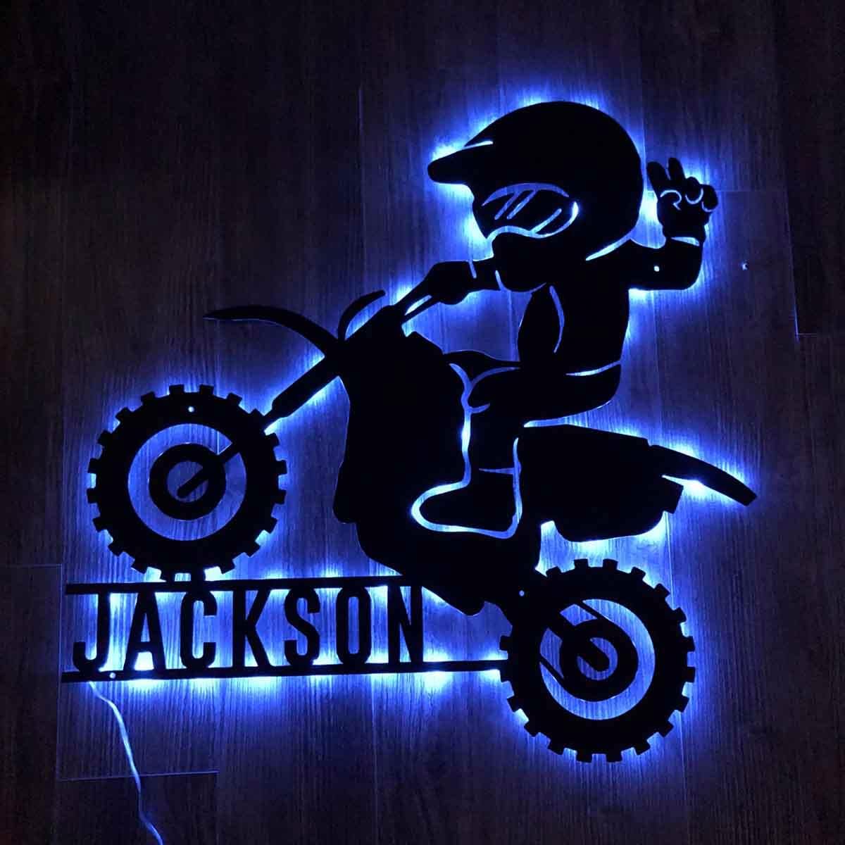 Custom American Football Metal Wall Art with LED Lights