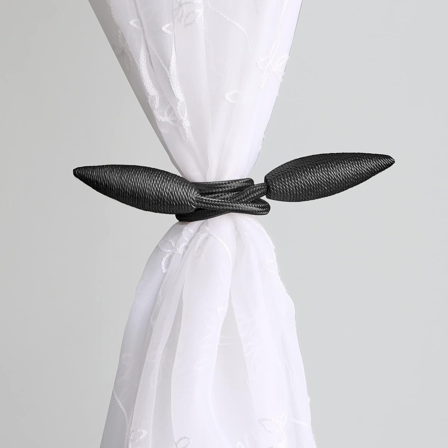 Valea Home 4 Pack Black Curtain Holdbacks