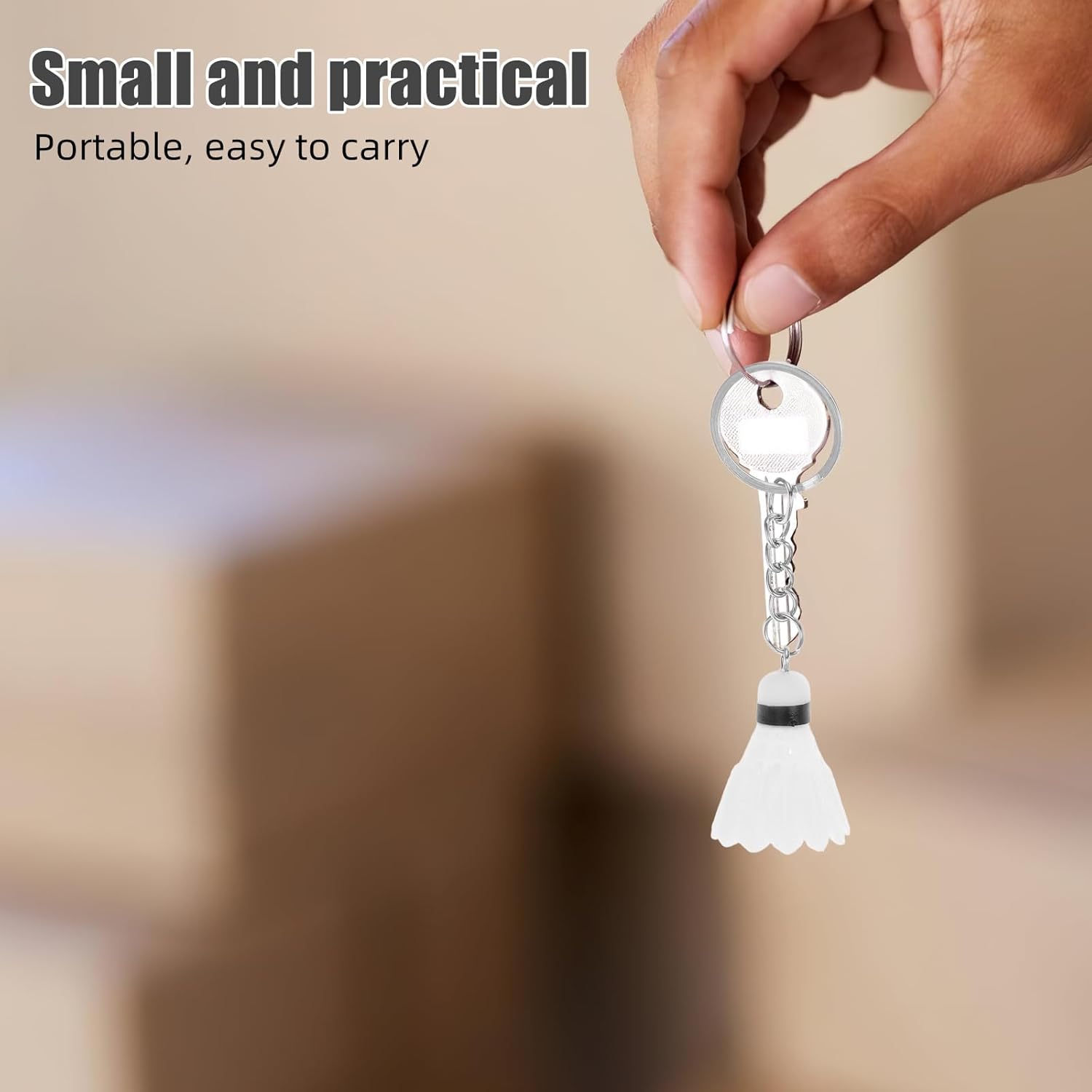LOGOFUN 24PCS Mini Shuttlecock Keychain Pack