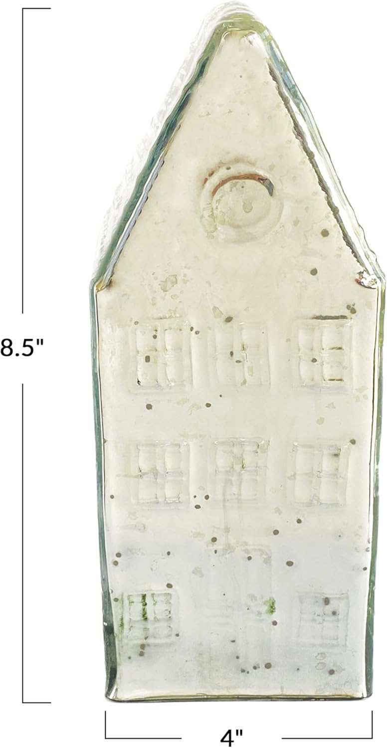 Creative Co Op Mercury Glass House Silver