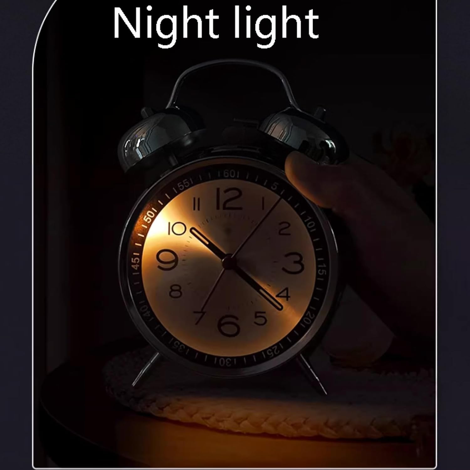 Digital Alarm Clock with Double Bell and Backlight