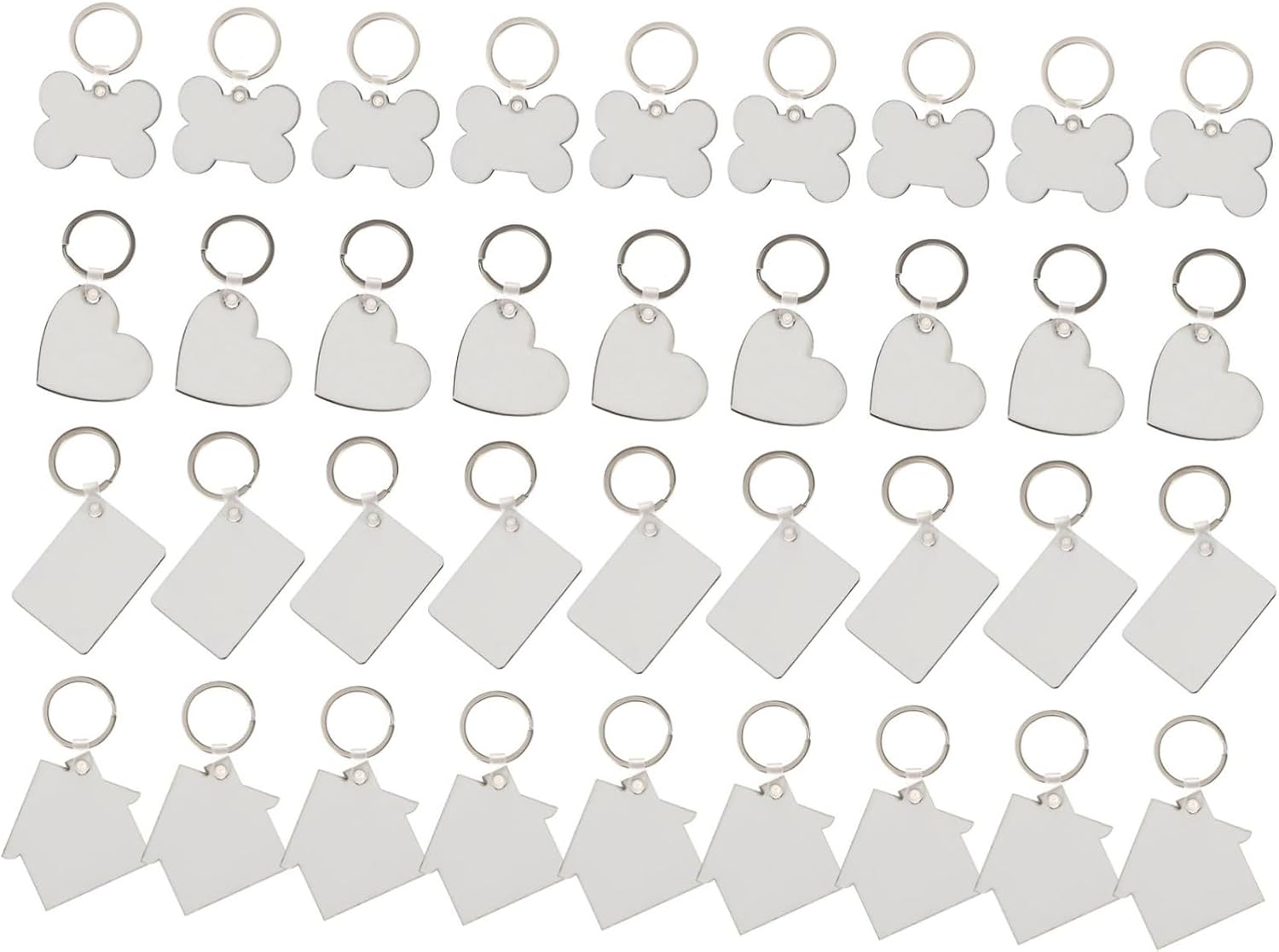 36Pcs Sublimation Blank Keychain Kit for Custom Keychains