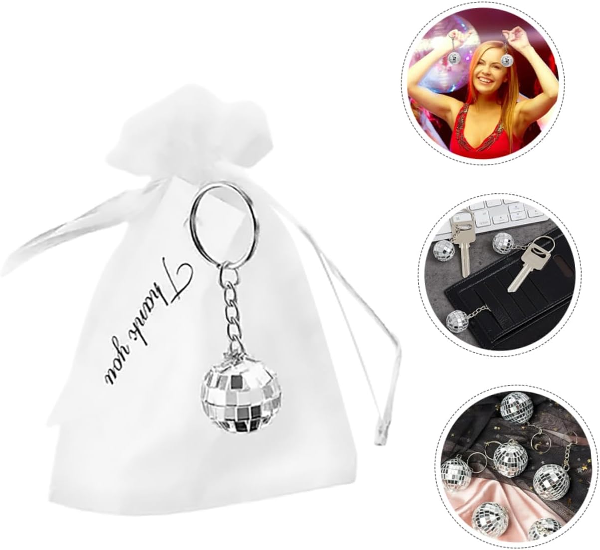 Disco Ball Keychain Party Favors Retro Decor