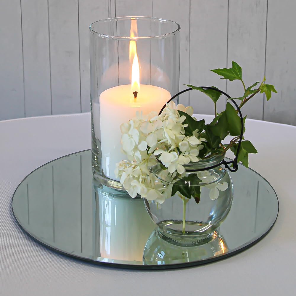 Richland Pillar Candles 3 and Eastland Glass Vases 6 Set of 12