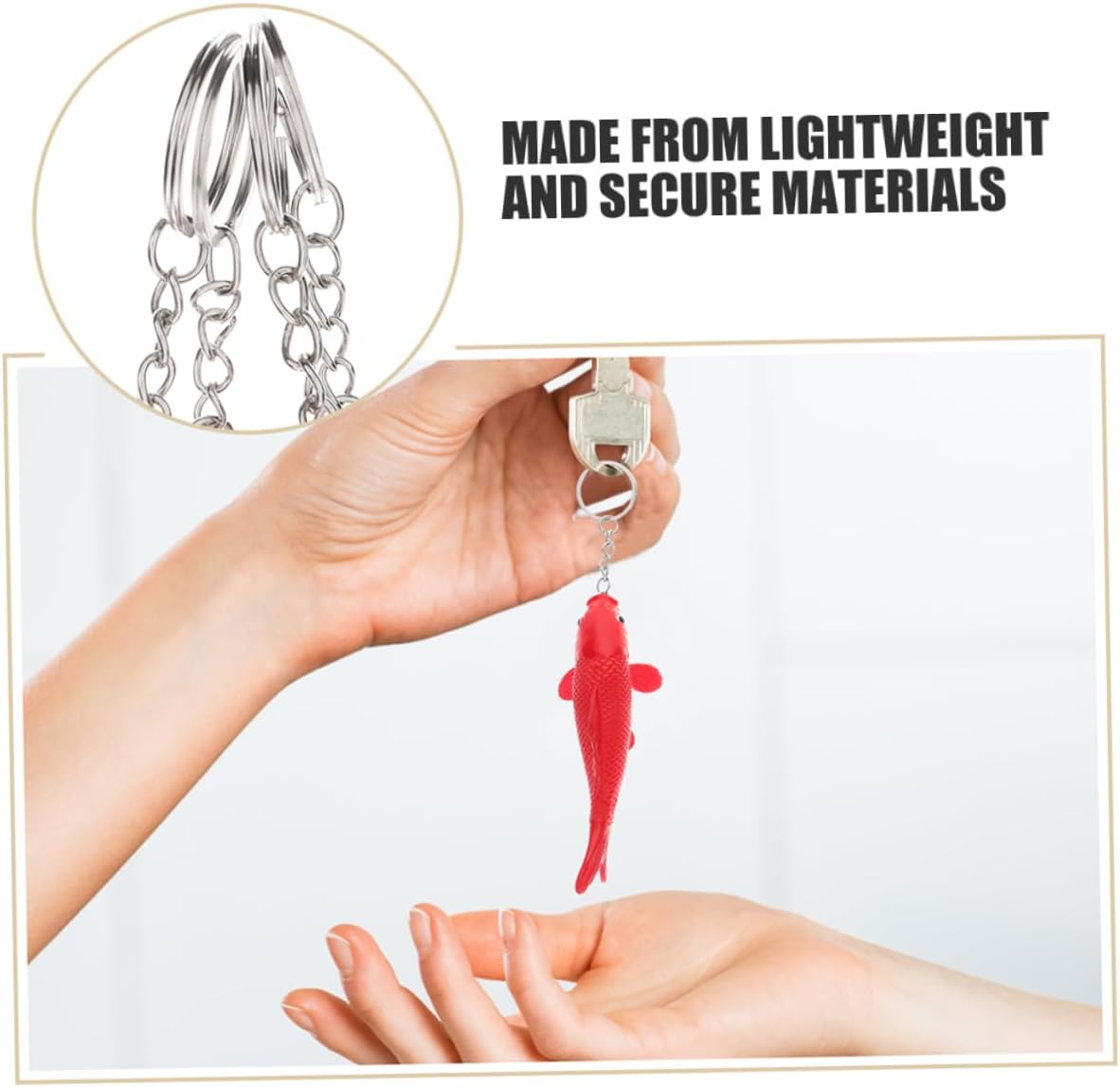 Zerodeko 8pcs Cute Fish Keychain Set