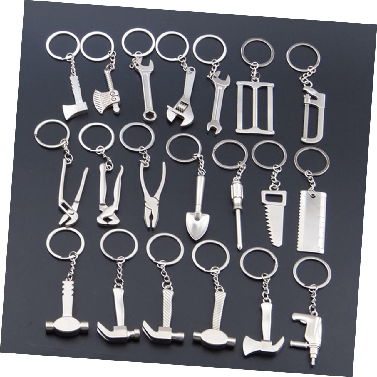 20Pcs Creative Tool Keychain DIY Decor Set
