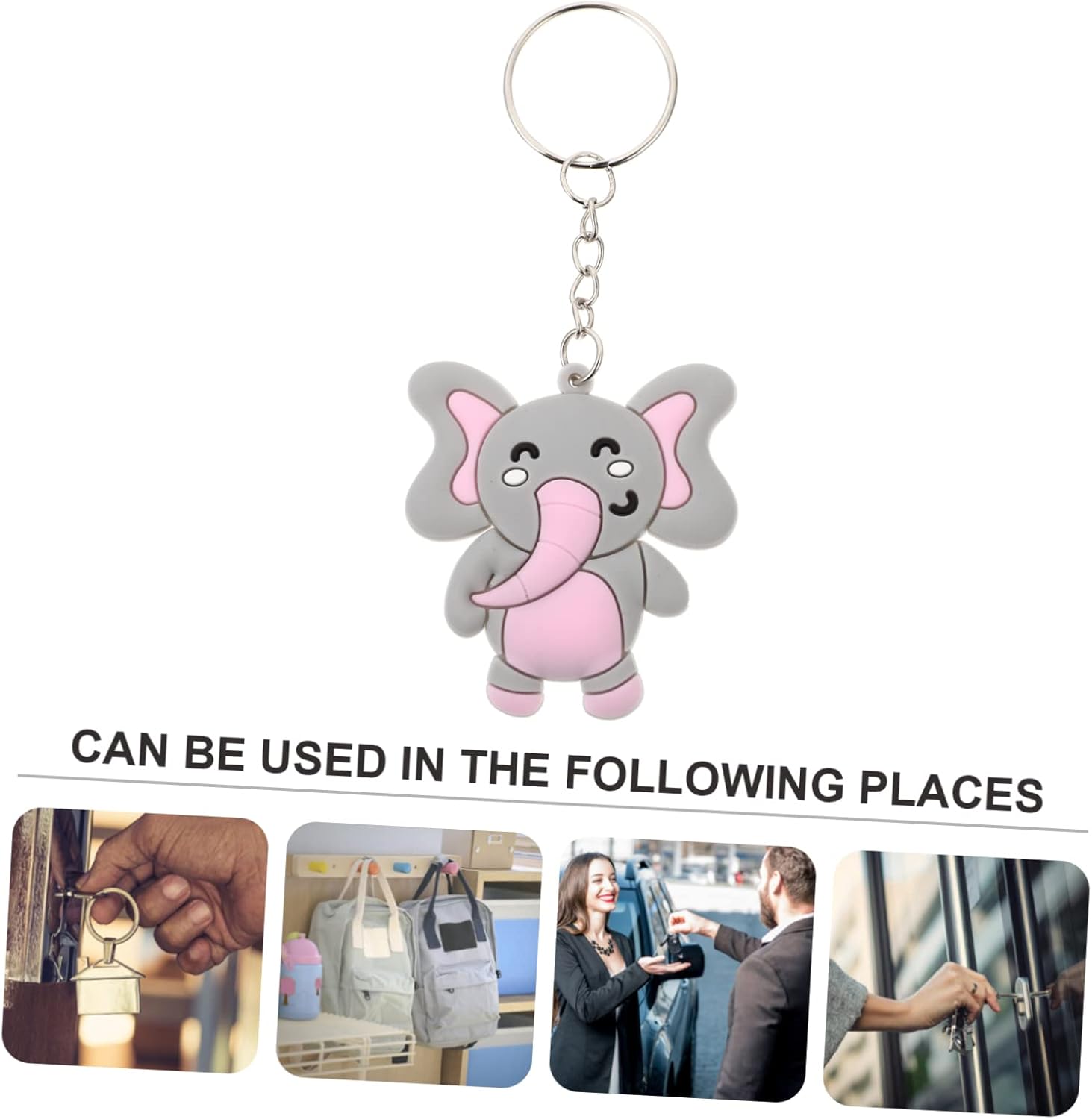 50pcs Cute Elephant Keychain Bag Pendant