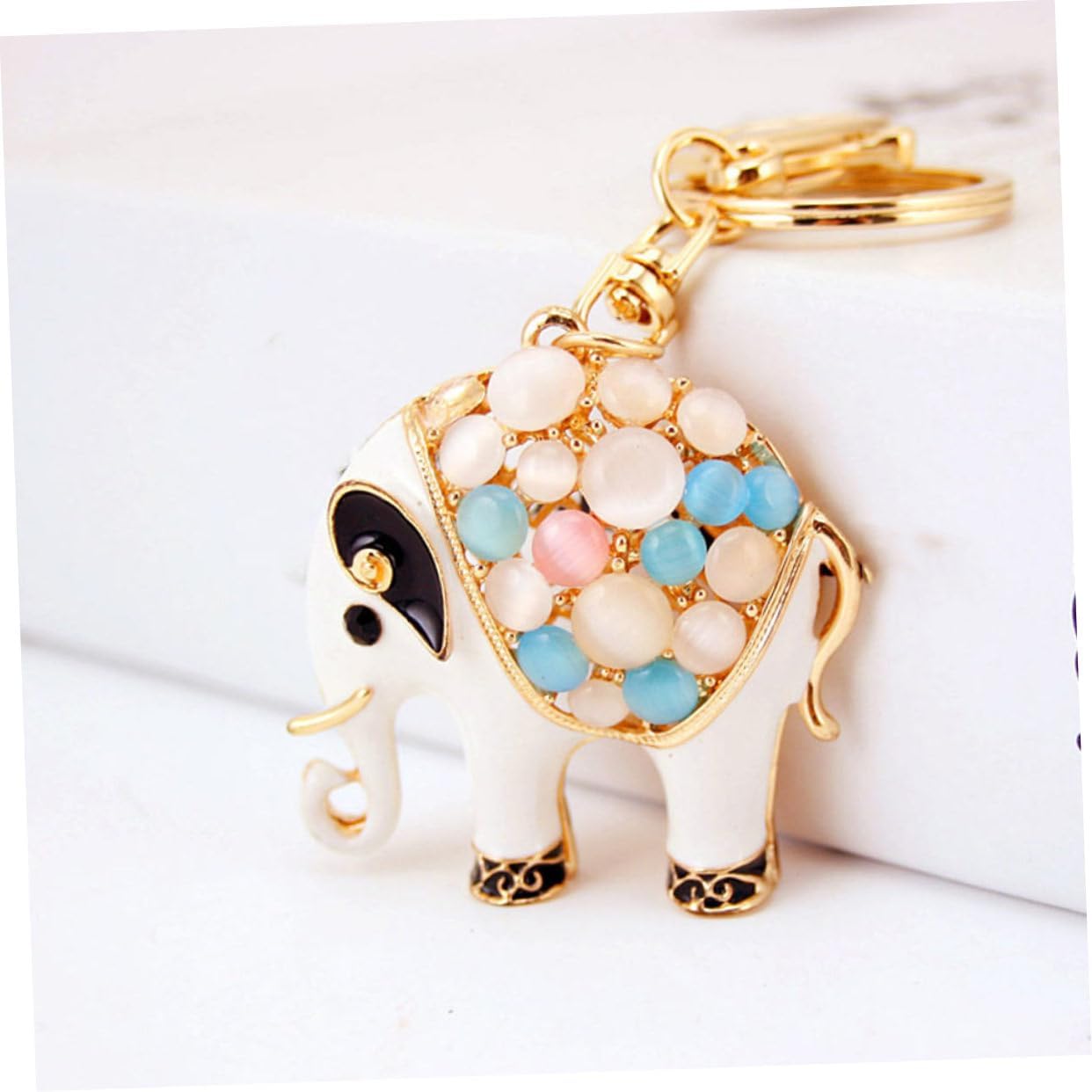 Sparkling Elephant Keychain for Car Keys