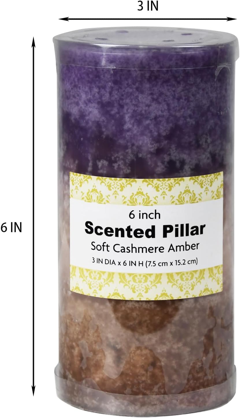 6 Inch Purple Sand Scented Pillar Candle 1