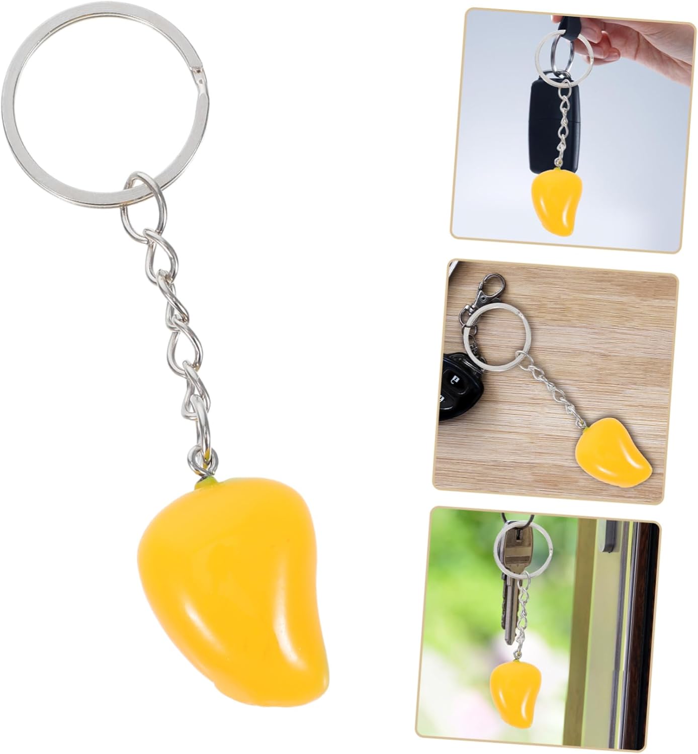 Luxshiny 10pcs Mango Keychain Bag Pendants
