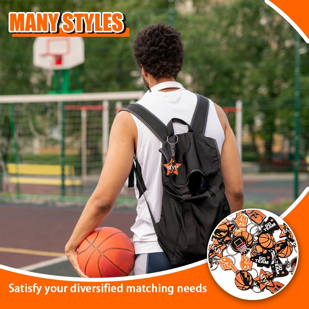Pack of 27 Basketball Keychains for Boys and Kids