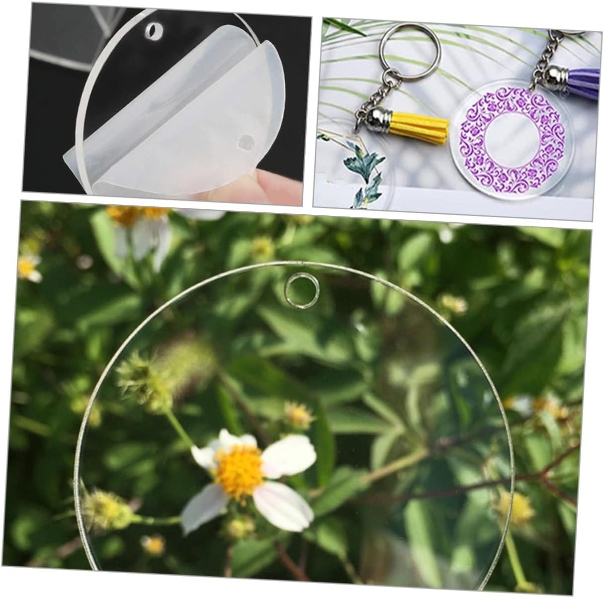 Gadpiparty 150pcs Keychain Blanks for Crafts and DIY