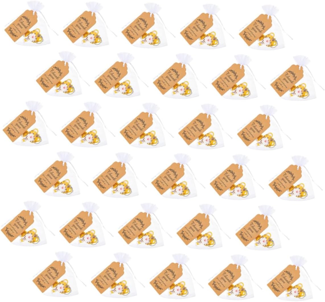 Vaguelly 30 Piece Adorable Cartoon Tiger Keychains