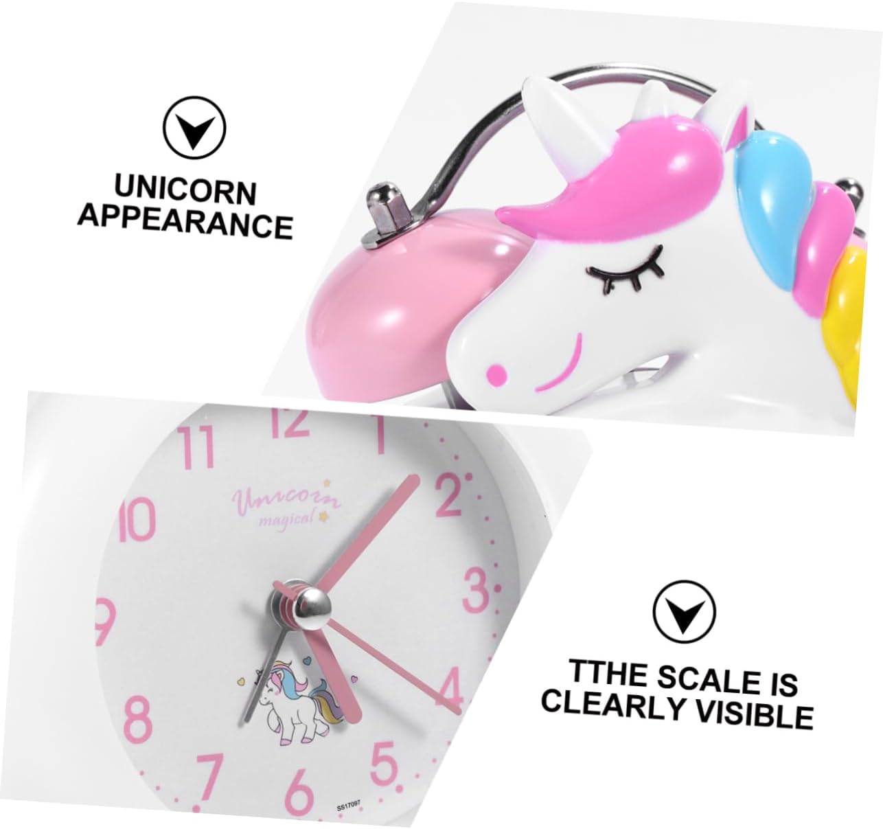 VINTORKY Desktop Alarm Clock Unicorn Design for Kids