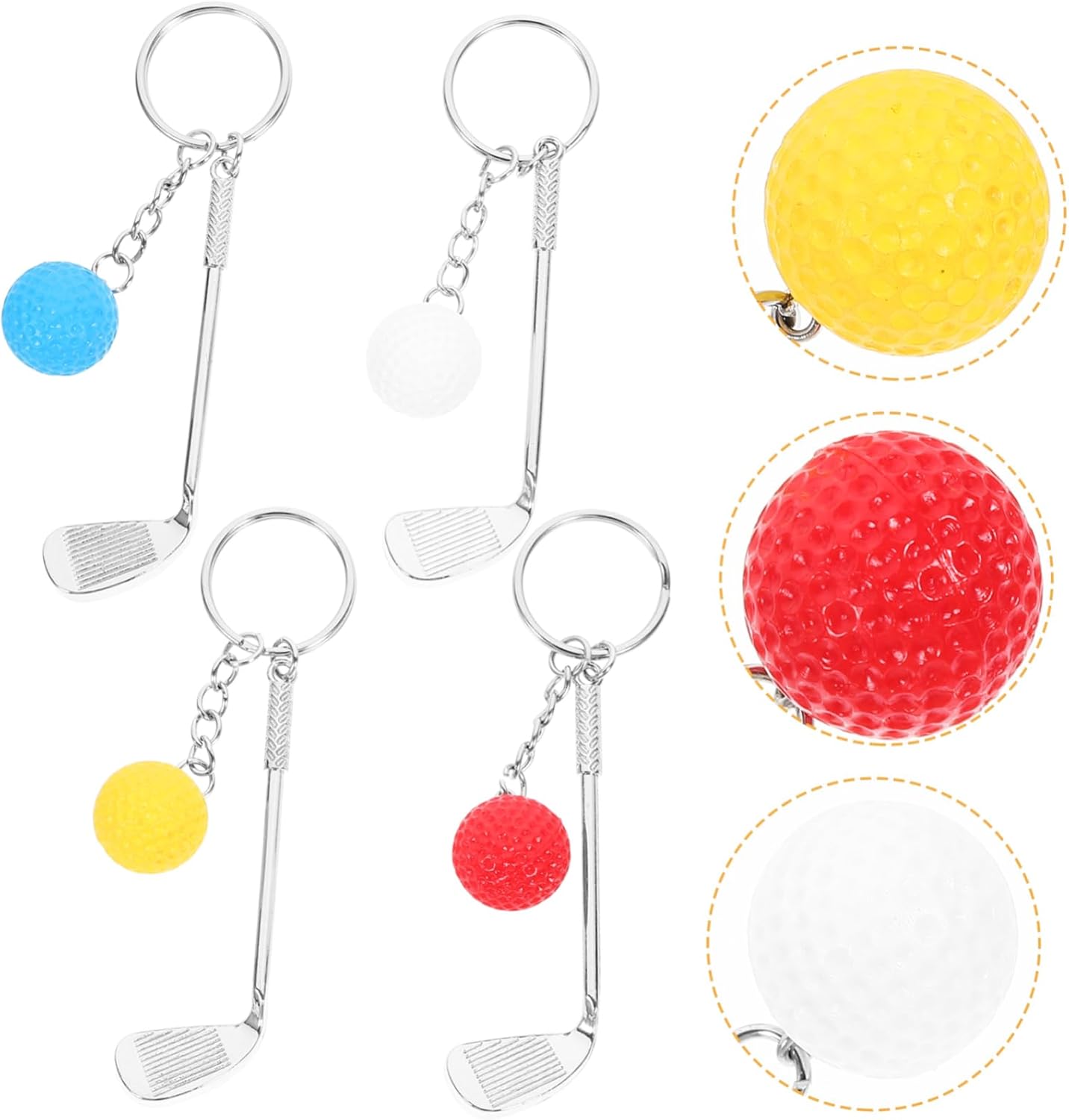BESPORTBLE 8 Pcs Golf Ball Keychain Set