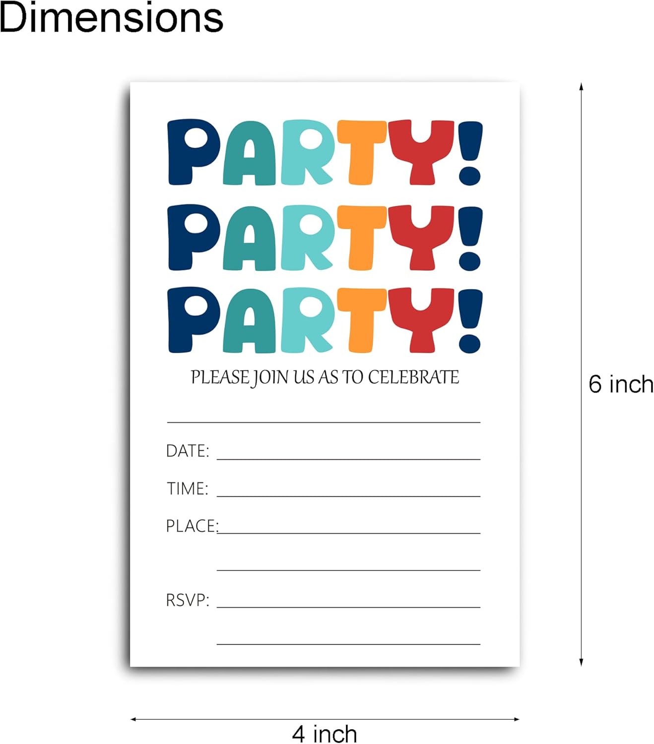 Simple Birthday Party Invitation Cards Checkered Design 30 Piece Set