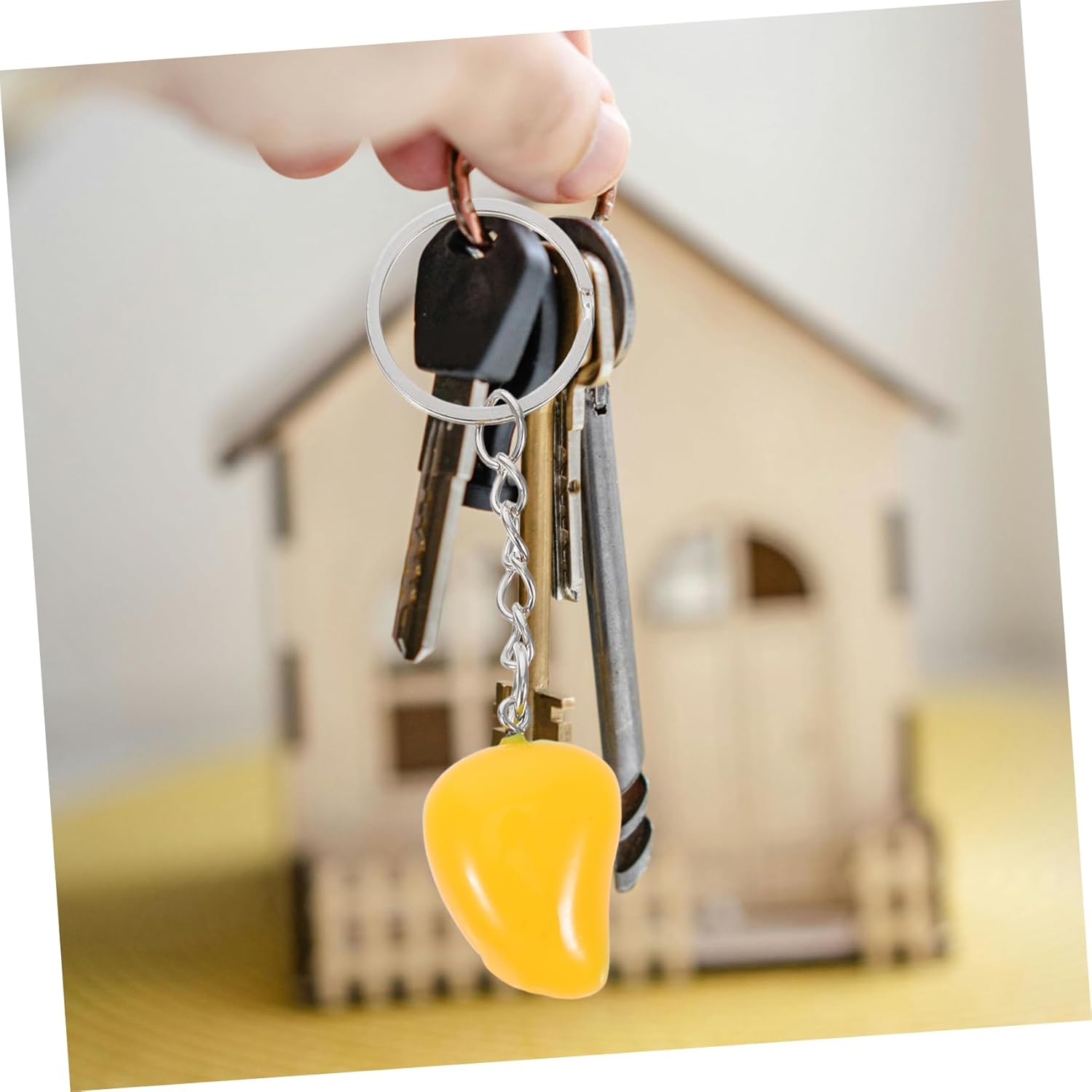 Luxshiny 10pcs Mango Keychain Bag Pendants