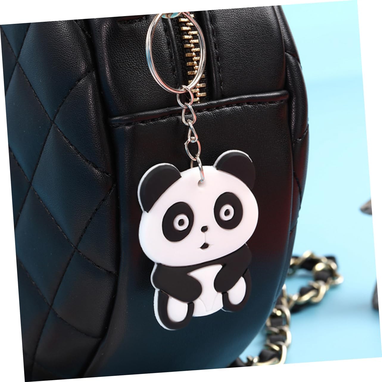NUOBESTY 60pcs Cartoon Panda Keychain Set