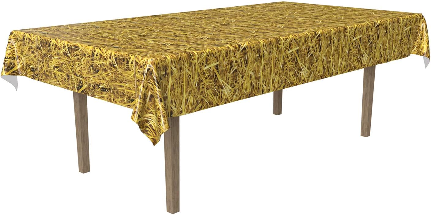 Beistle Straw Tablecover for Farm or Fall Parties