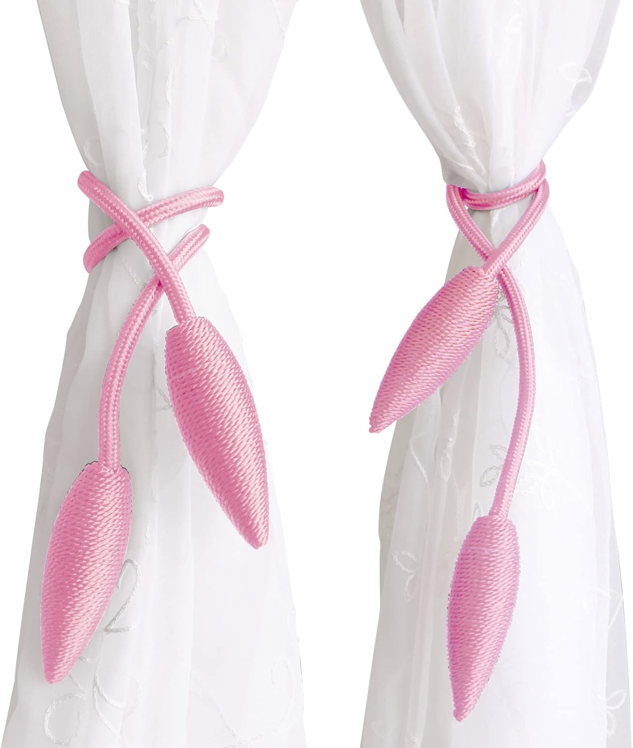 Valea Home 2 Pieces Pink Curtain Tiebacks Holdbacks