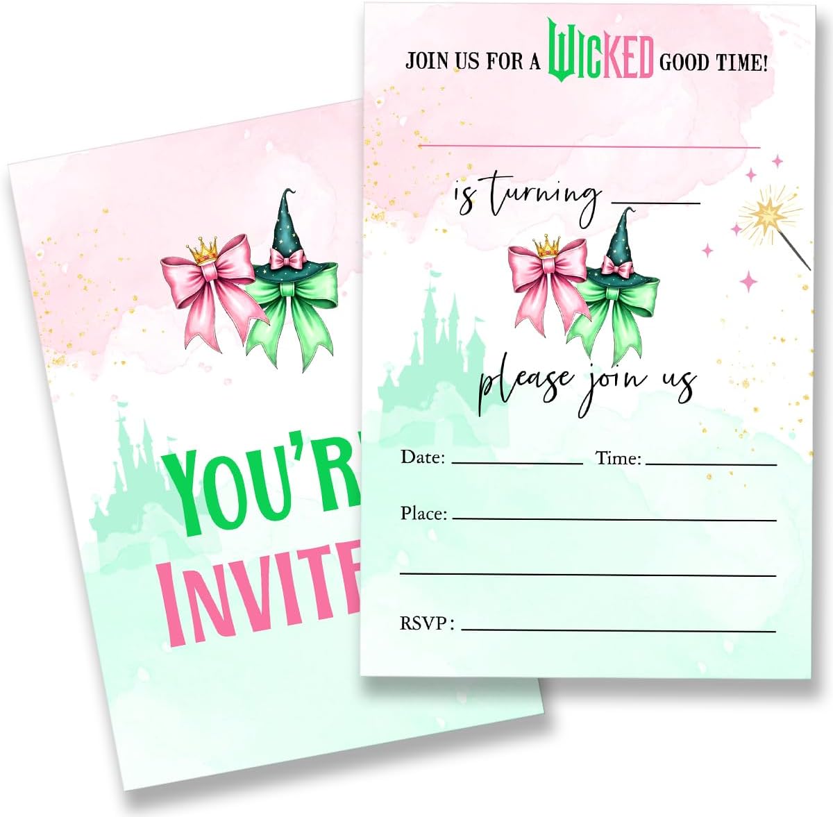 Wicked Birthday Invitations Set of 20 with Envelopes