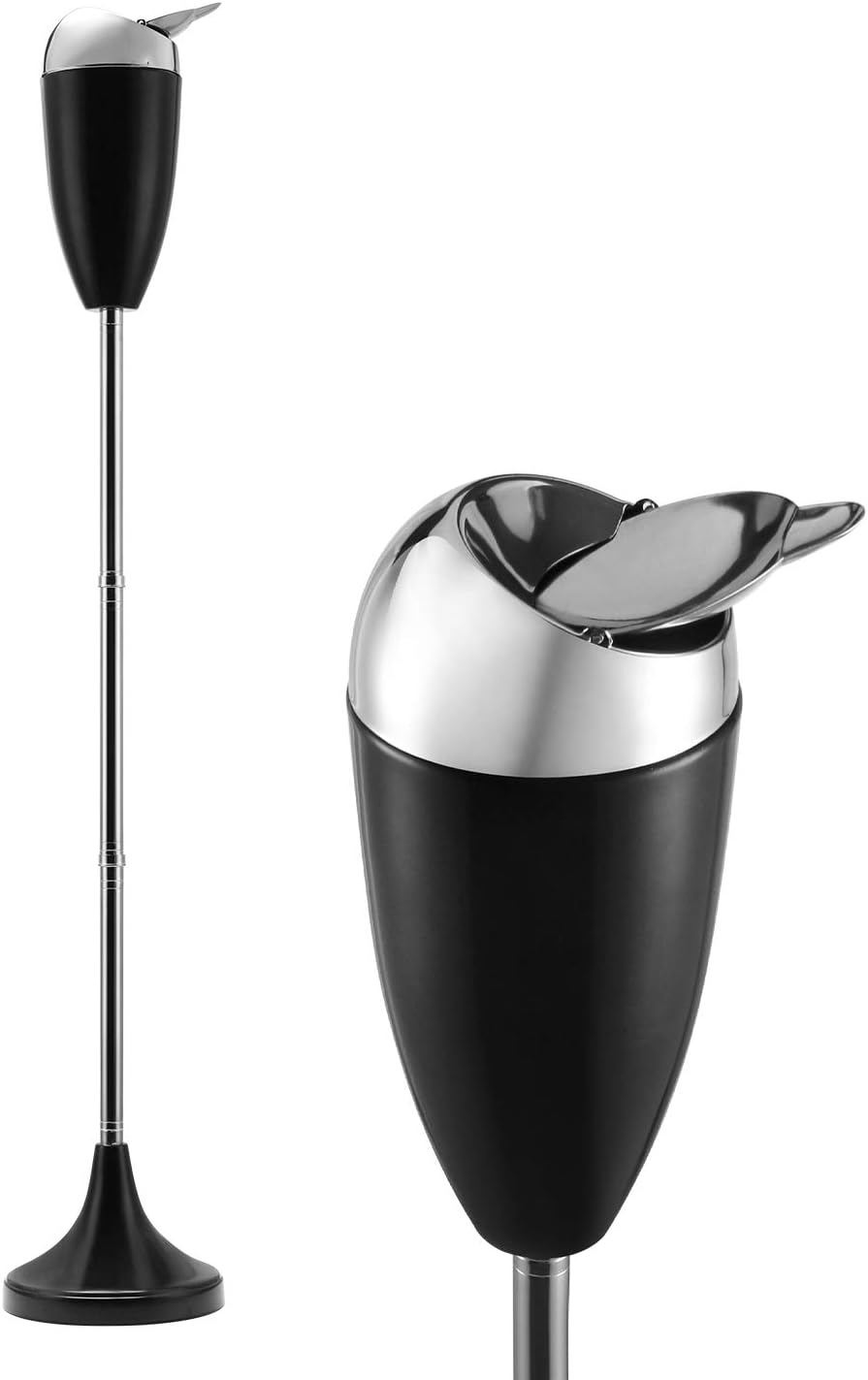 Adjustable Ashtray with Lid for Outdoor Use