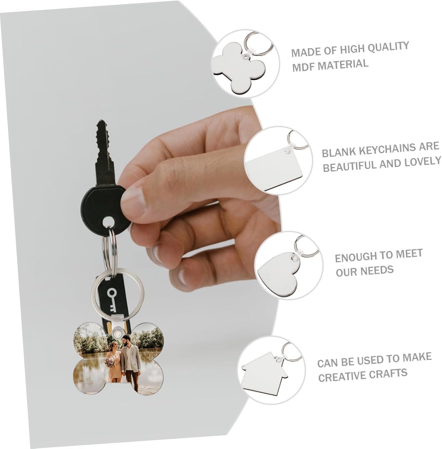36Pcs Sublimation Blank Keychain Kit for Custom Keychains