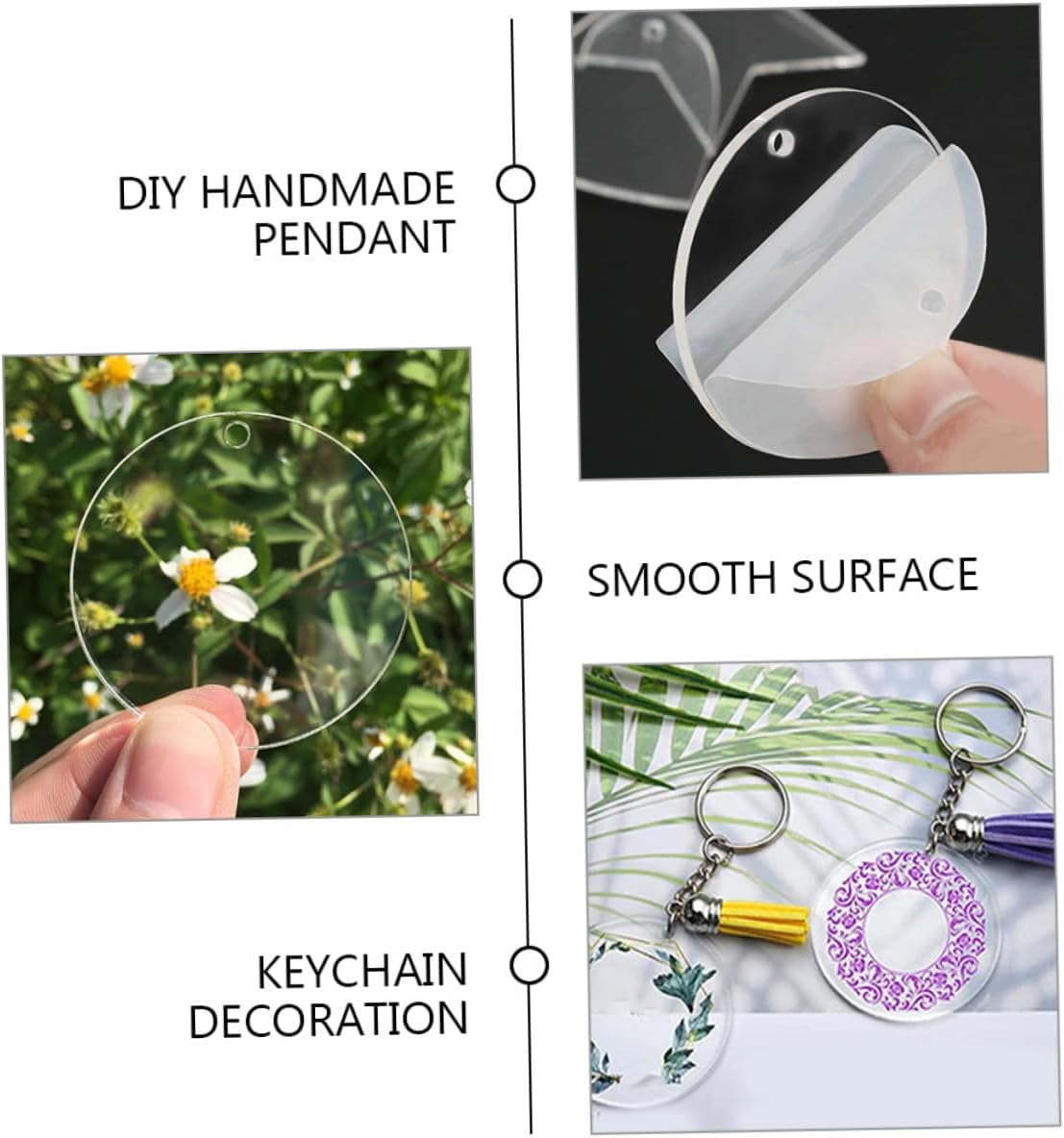 Gadpiparty 150pcs Keychain Blanks for Crafts and DIY