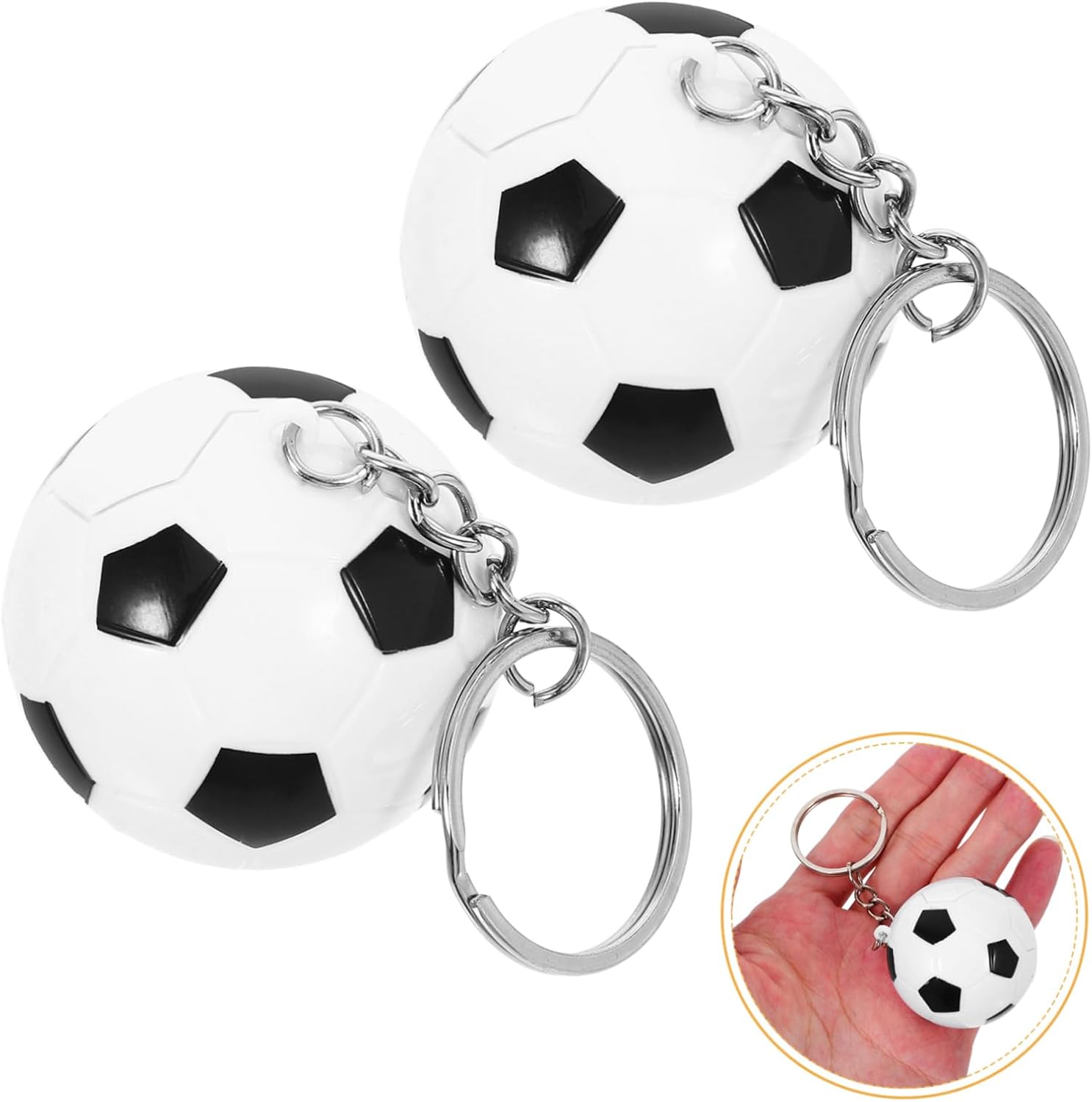 2PCS Creative Football Keychain Set for Men