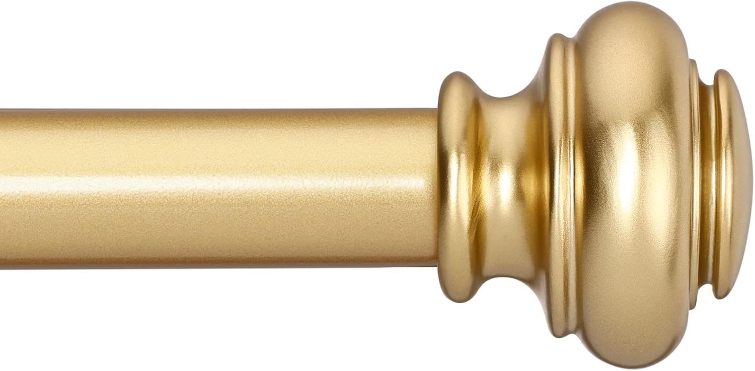 Heavy Duty Curtain Rods 28-88 Inches Gold Finishing Single Rod