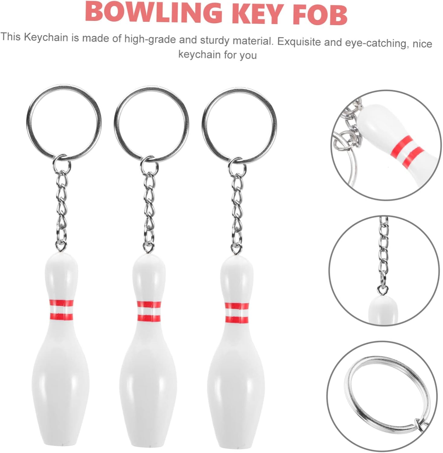 BESTonZON Bowling Keychains Cute Cartoon Design