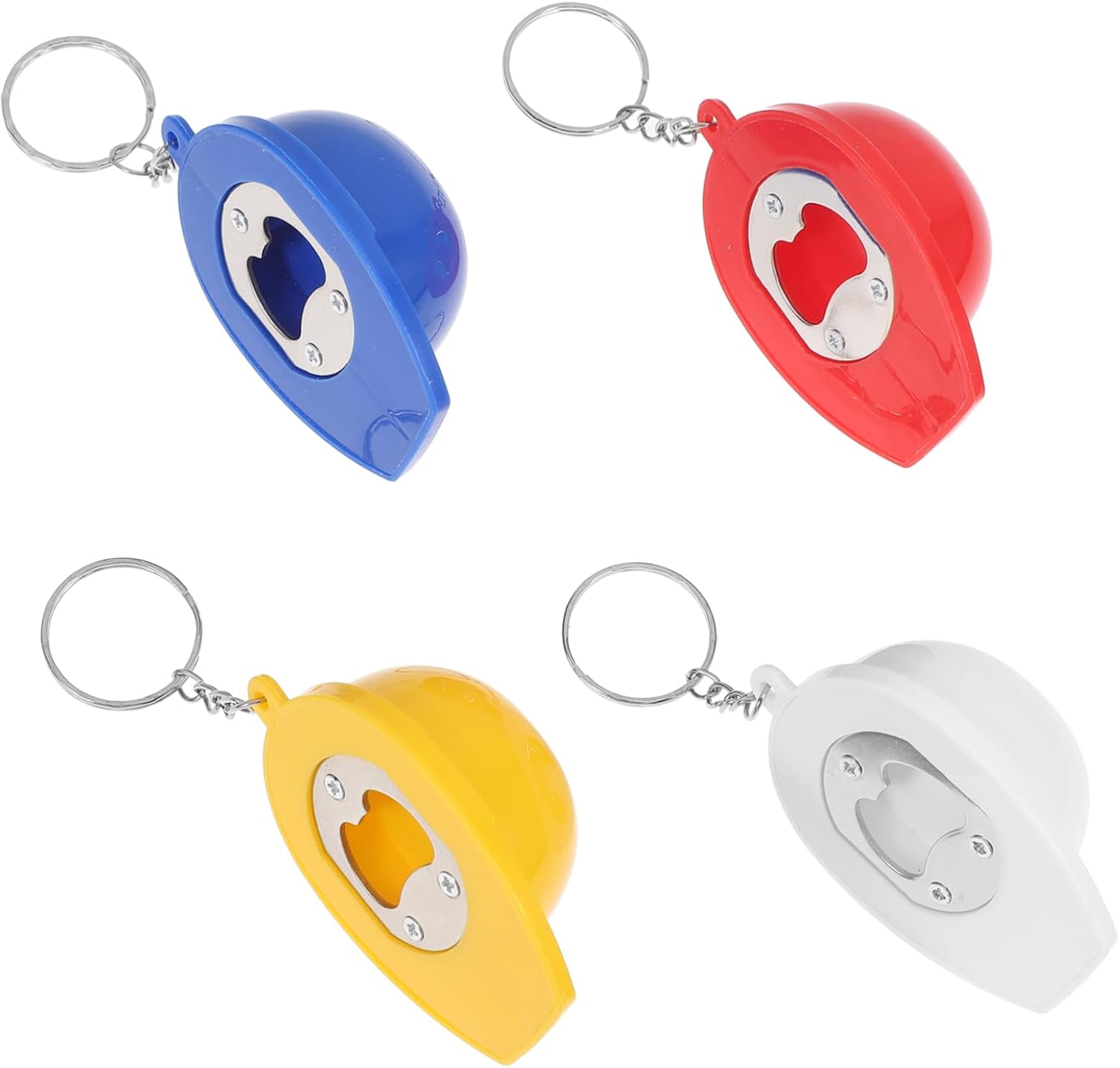 20 Pcs Zinc Alloy Construction Helmet Bottle Opener Keychain