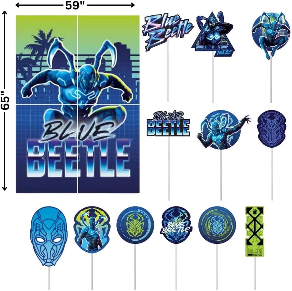 Blue Beetle Scene Setter with Props Pack of 16