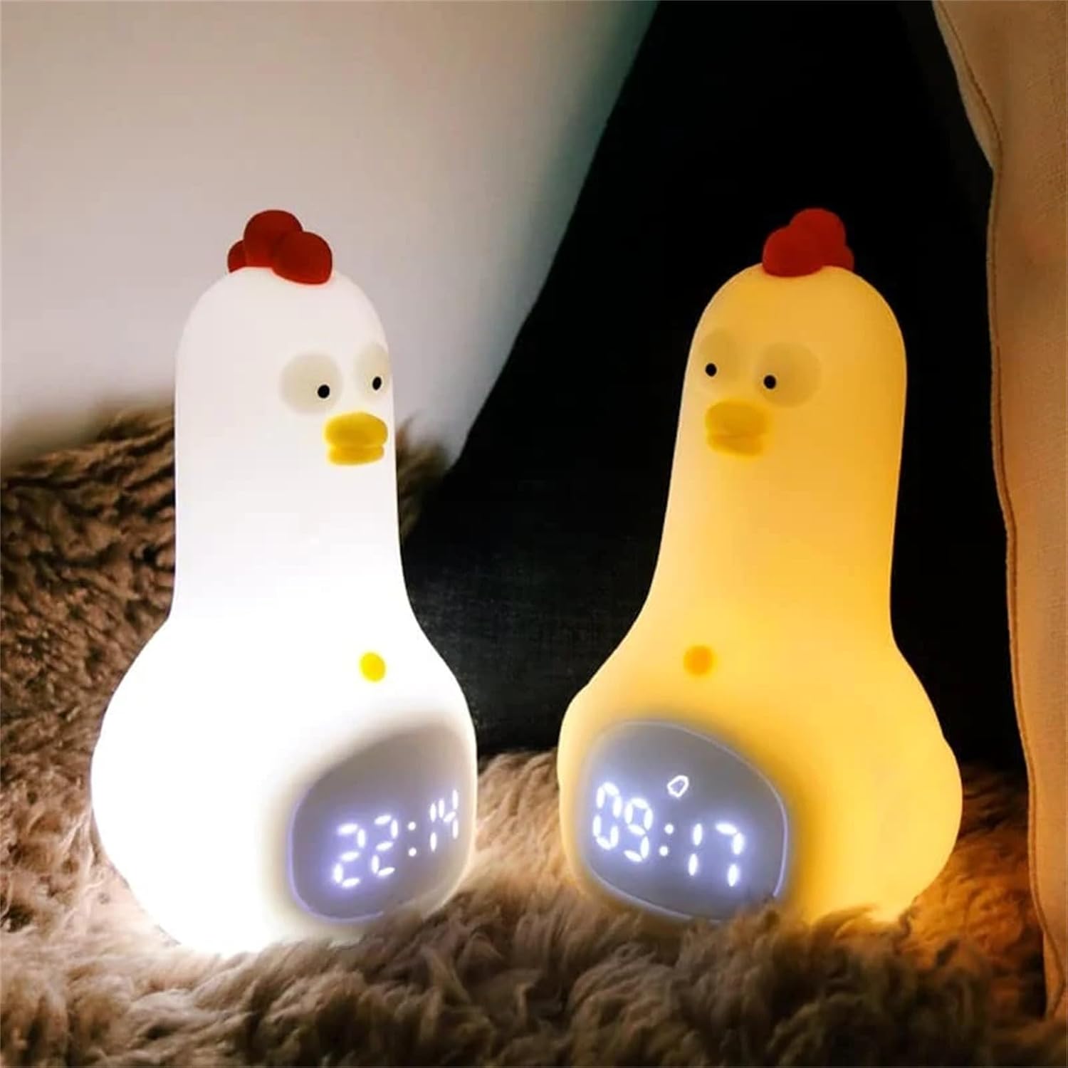 DIYCAM Cute Chicken Alarm Clock Night Light