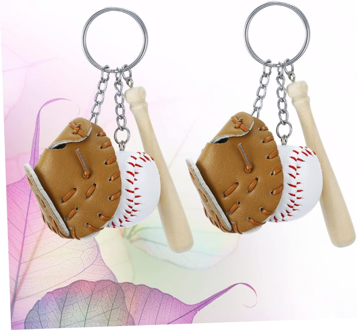 HANABASS Baseball Theme Keyring Pack 4 Pcs