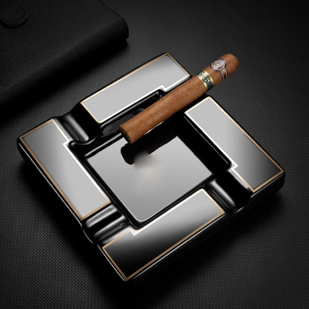 Seliau Large Ceramic Cigar Ashtray Black