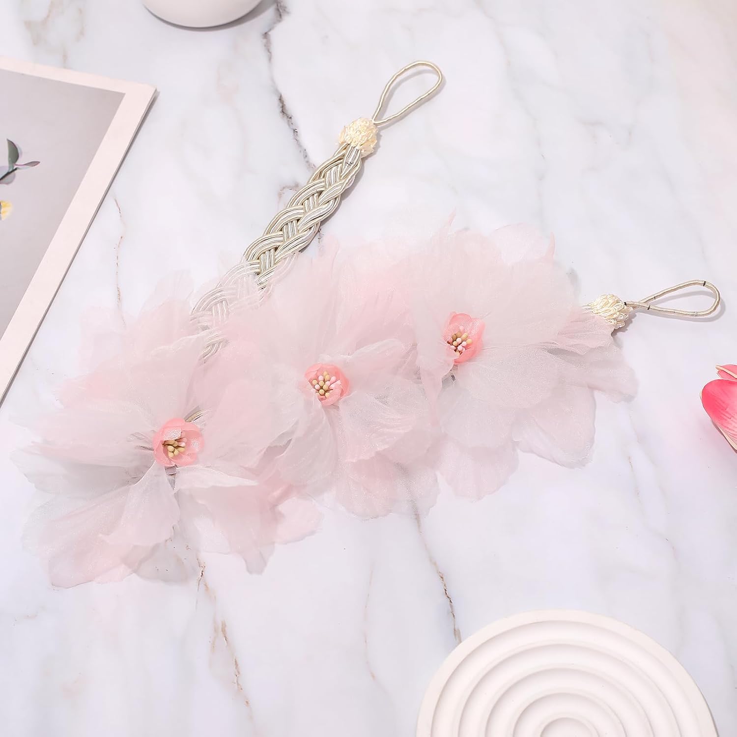 SUQ I OME Boho Curtain Tiebacks Set of 2 Pink