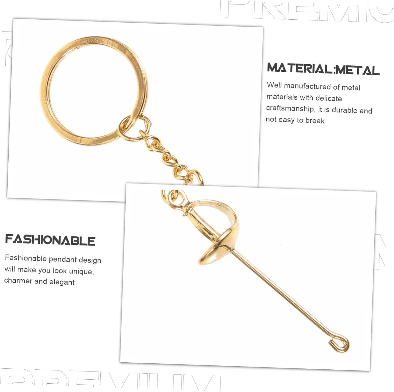 BESPORTBLE 4pcs Fencing Keychain Decor