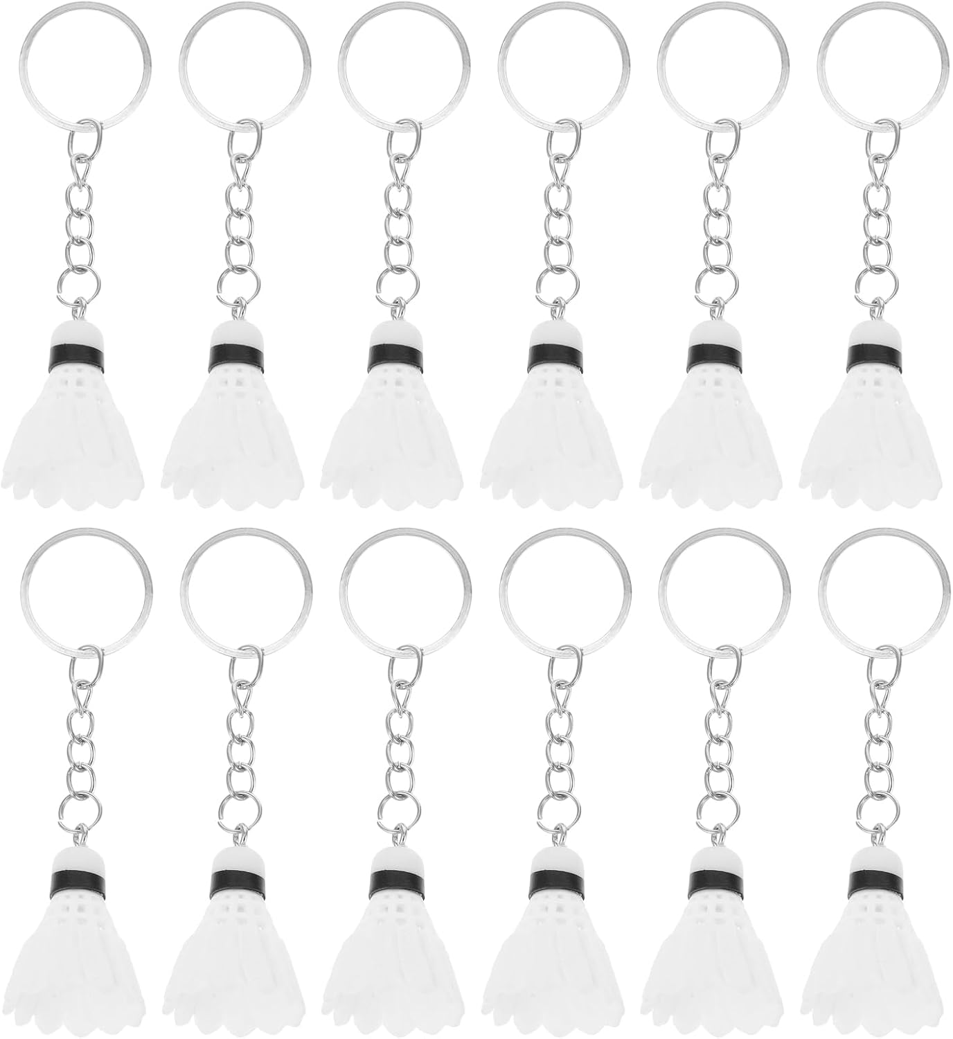 LUOZZY 48pcs Mini Badminton Shuttlecock Keychain Party Favors