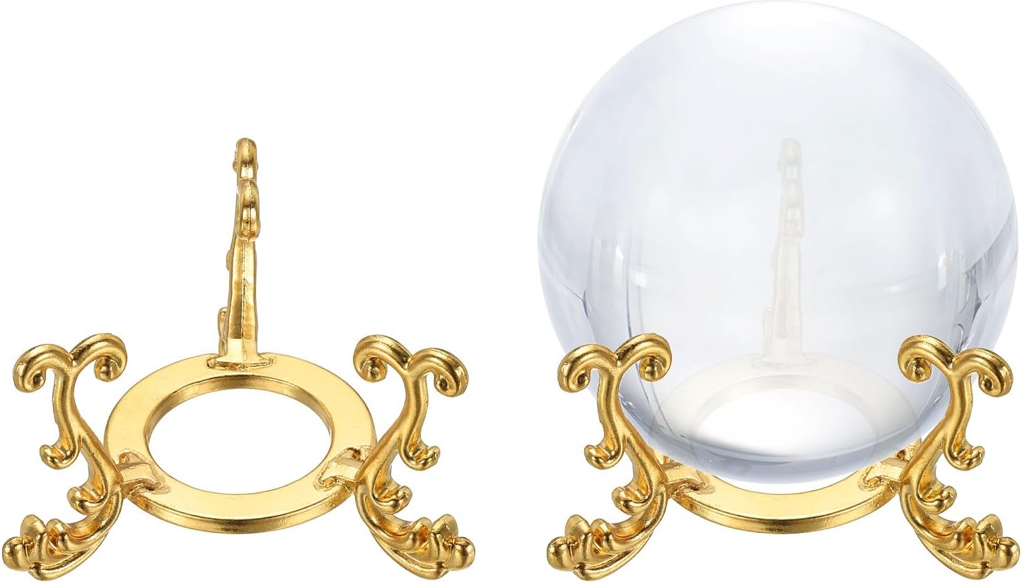 Uxcell 2PCS Metal Crystal Ball Display Stand 1