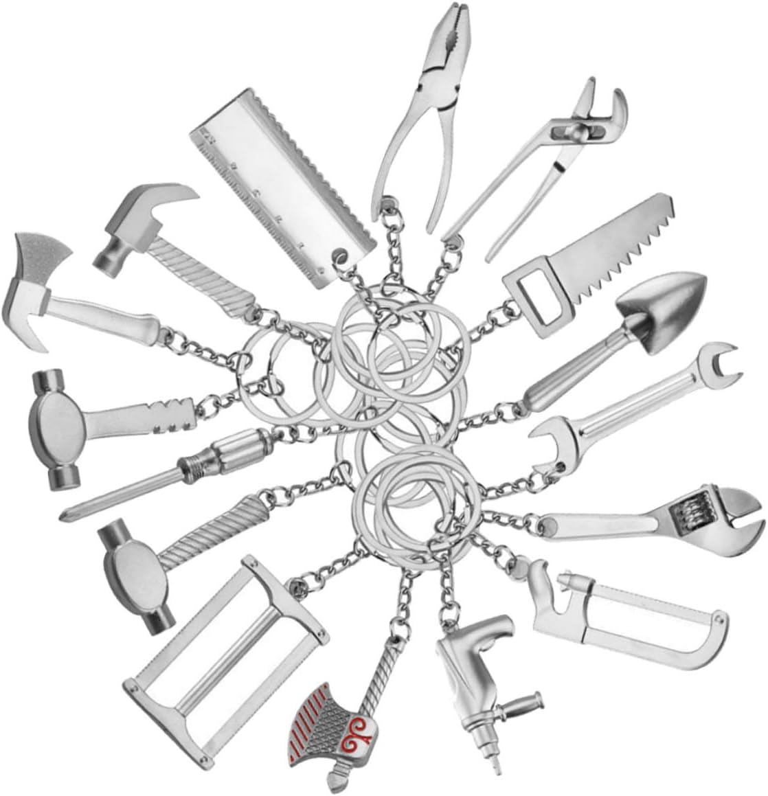 20pcs Unique Wrench Keychain DIY Decor Pendants