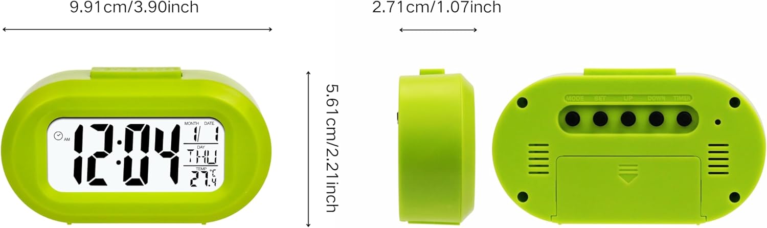 Laril Smart Night Light Alarm Clock with Temperature Display