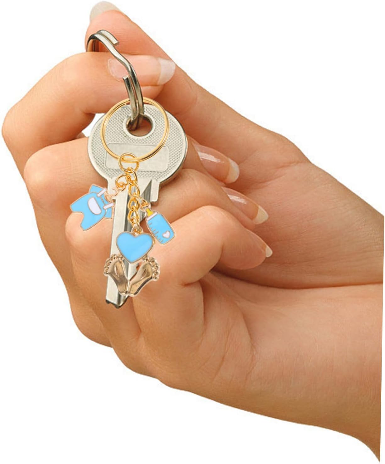 1 Set Shower Gender Reveal Cupcake Rack Keychain Favors