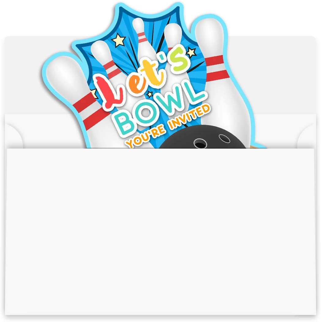 Yangmics Direct 30 Bowling Birthday Invitations with Envelopes