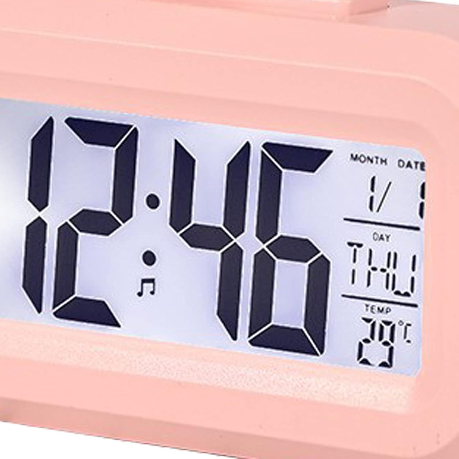 Tnfeeon Cute Electronic Alarm Clock with LED Display for Girls Bedroom
