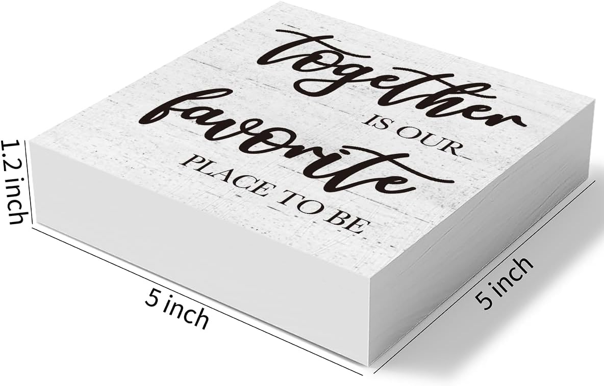 Together Is Our Favorite Place to Be Wooden Box Sign
