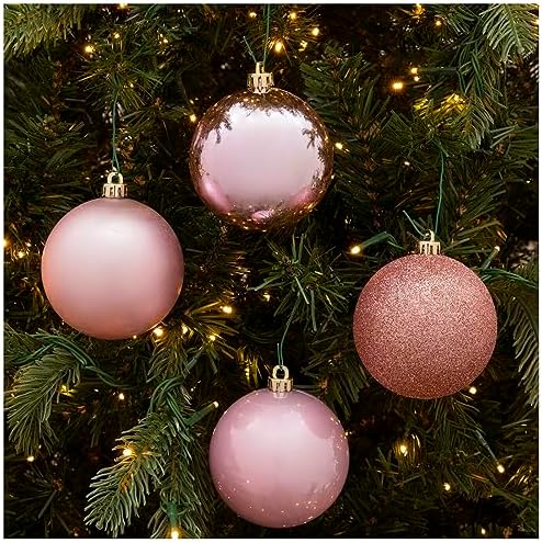 Hobby Lobby Blush Pink Matte Shiny Glitter Ball Ornaments