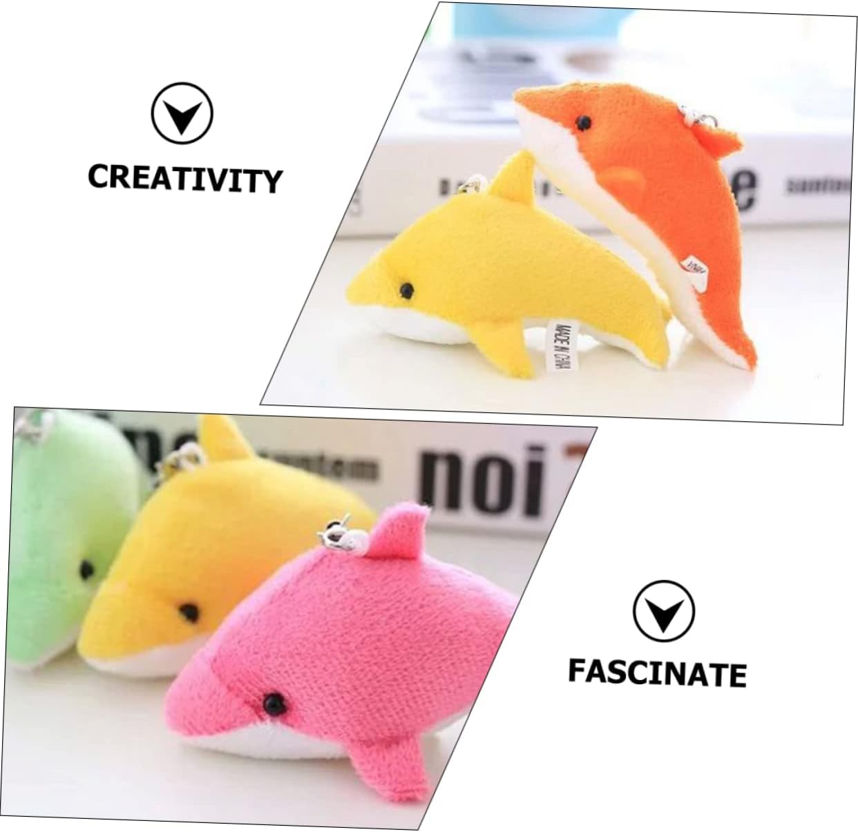 SOIMISS 25pcs Plush Keychain Mini Backpack Set