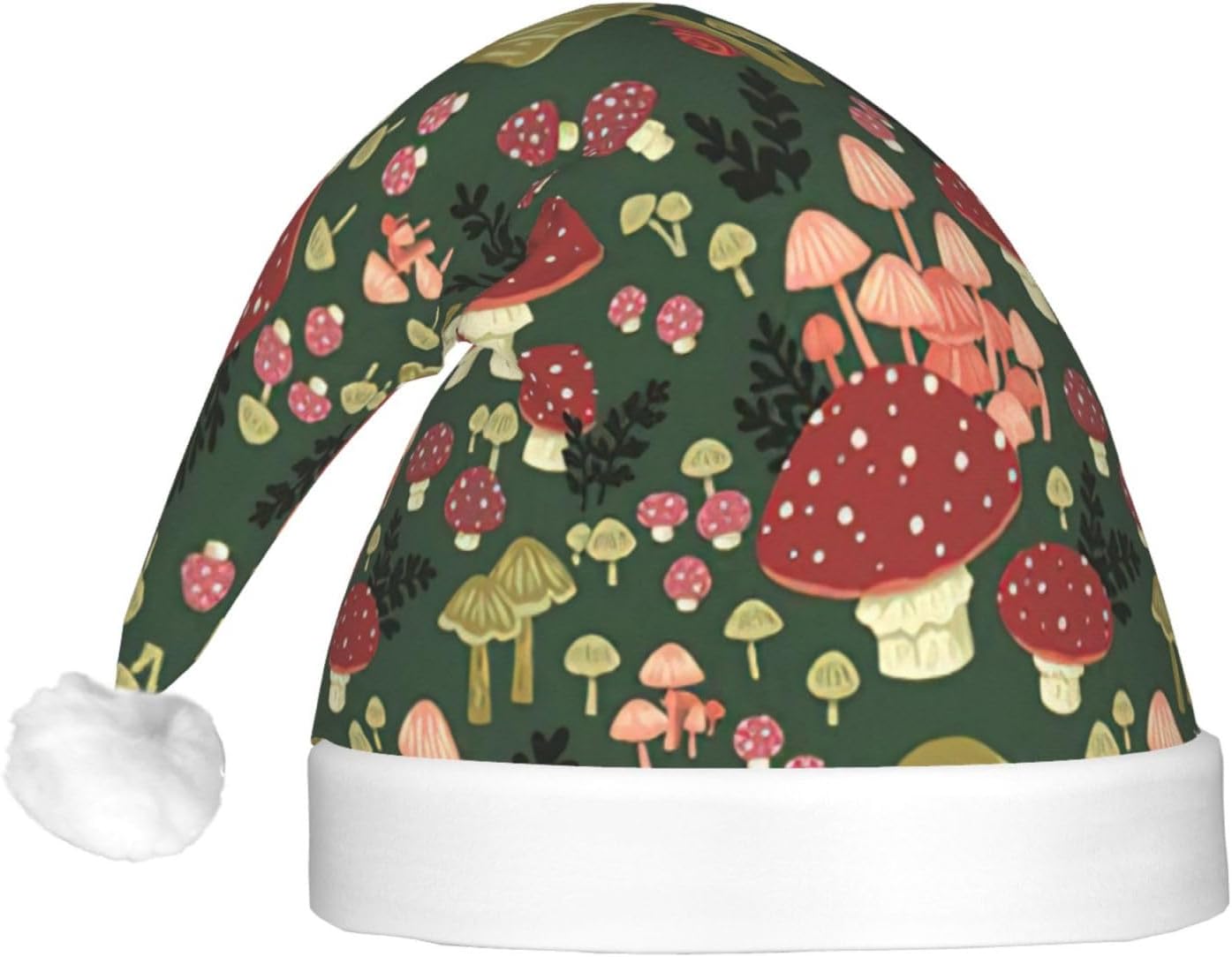 Bright Mushrooms Art Print LED Christmas Hat